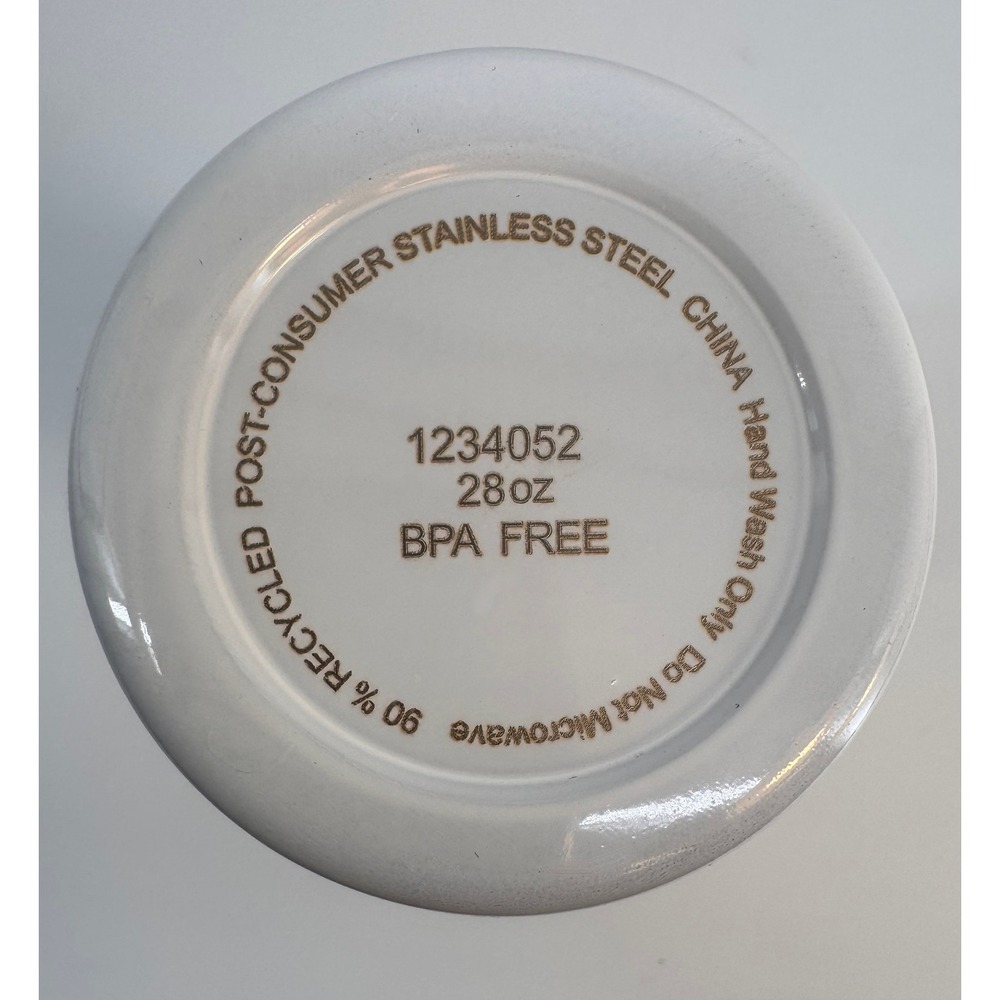 Stanford University Roble Hall Water Bottle 28oz Recycled Stainless Steel White - Picture 7 of 11